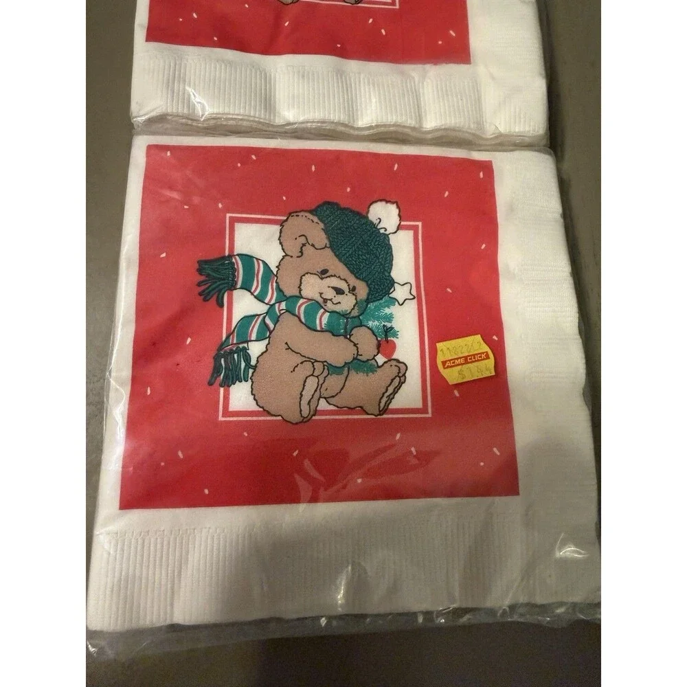 CHRISTMAS THEMED AMERICAN GREETINGS LUNCHEON NAPKINS NOS  13.5” - UNOPENED - 2pk